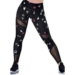 M // Demi Lovato for Fabletics Charissa Back Heart Print Leggings
